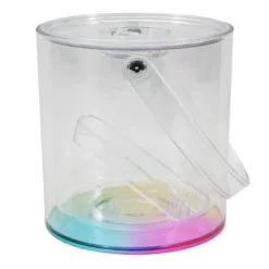 Clear Acrylic With Rainbow Finish Ice Bucket, 3qt