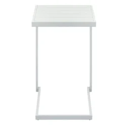 Olive Happy Store -Olive Happy Store crosby st grammercy outdoor steel slat c table white 1