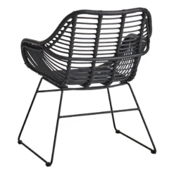 Olive Happy Store -Olive Happy Store found fable wates all weather wicker outdoor chair black 1