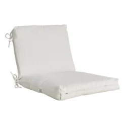 Premium Tristin Heather White Outdoor Hinged Seat Cushion