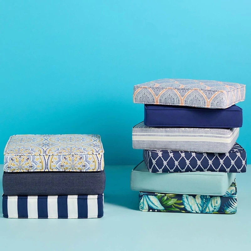 Providence Navy Blue Rope Gusseted Outdoor Deep Seat Cushion 4 Providence Navy Blue Rope Gusseted Outdoor Deep Seat Cushion - Image 4