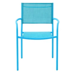 Olive Happy Store -Olive Happy Store sunny club blue textilene stackable outdoor chair 1