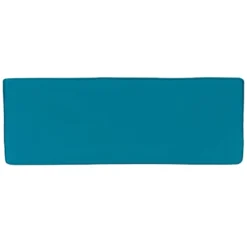 Olive Happy Store -Olive Happy Store turquoise canvas gusseted outdoor bench cushion 1
