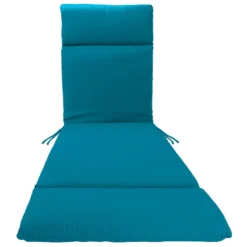Olive Happy Store -Olive Happy Store turquoise canvas universal outdoor chaise lounge cushion 1